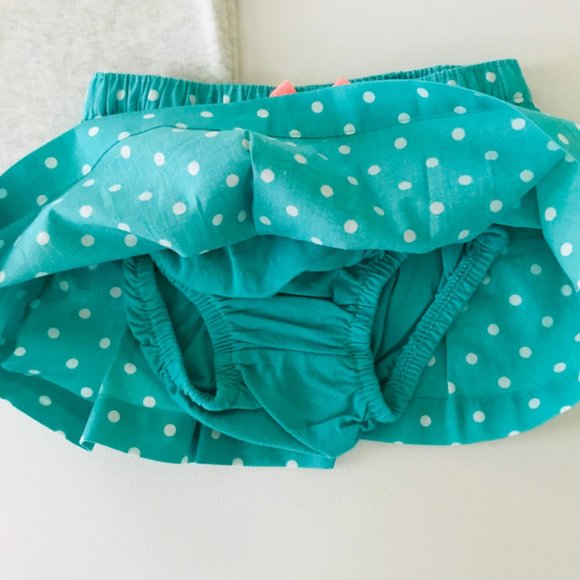 Baby Girl Puppy Tee & Skort Set Outfit Polka Dot - Picture 2 of 3